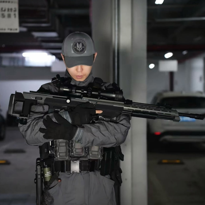 DSR-1 緊湊型犢牛式 水彈/海綿軟彈 兩用 拋殼狙擊步槍_黑/沙兩色