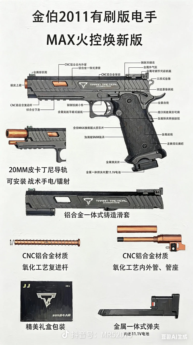 金伯 2011 戰鬥大師 電動水彈手槍